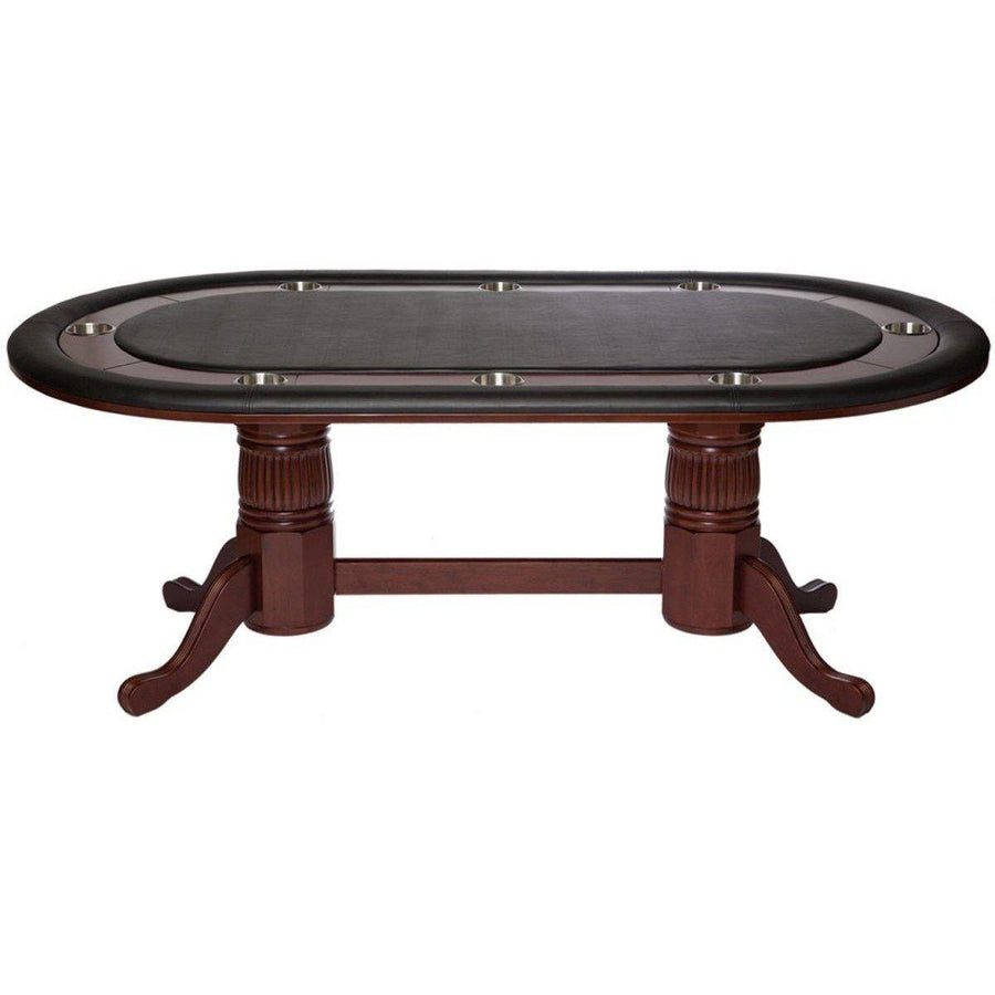 Oval Poker Dining Table, Convertible (DINING TOP INCLUDED), 8-person ...